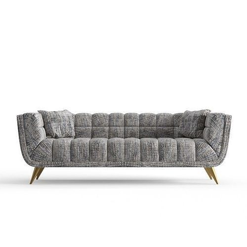 grey sofa  3 seater 3D model