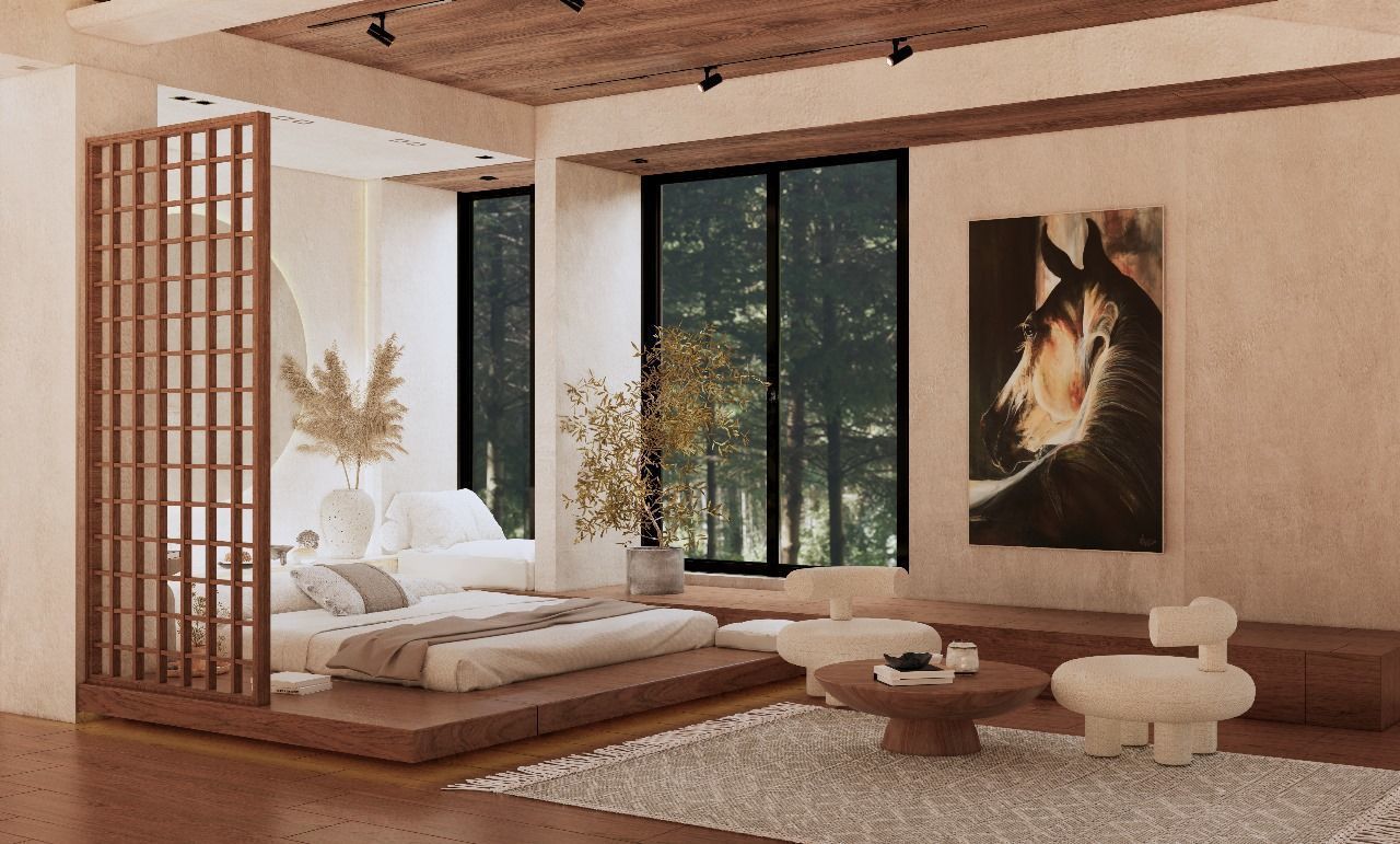 Zen bedroom design with enscape 3D model_1