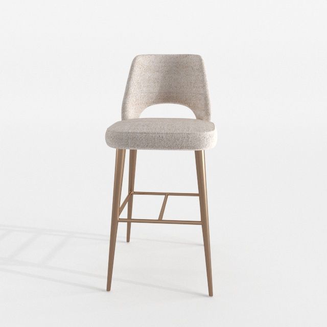 s4628 LOVELY CREAM stool chair 3D model