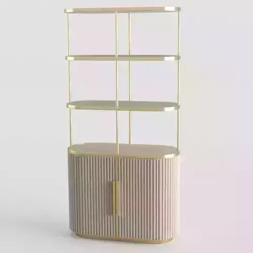 shelf with marble flutted 