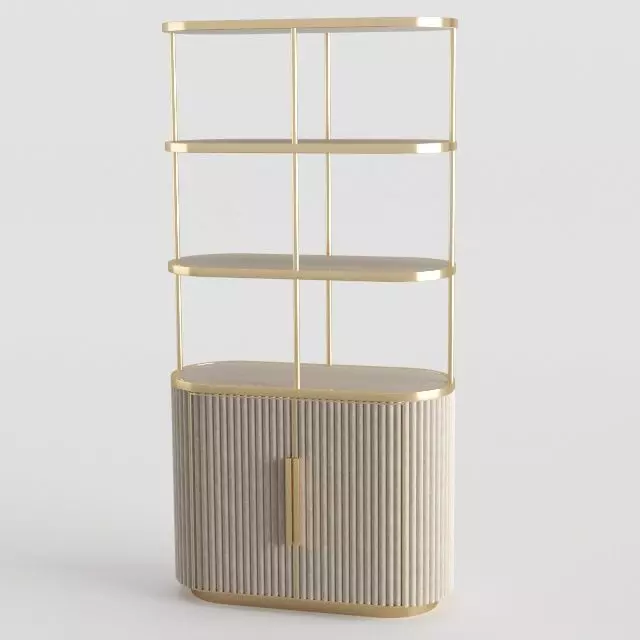 shelf with marble flutted  3D model_0