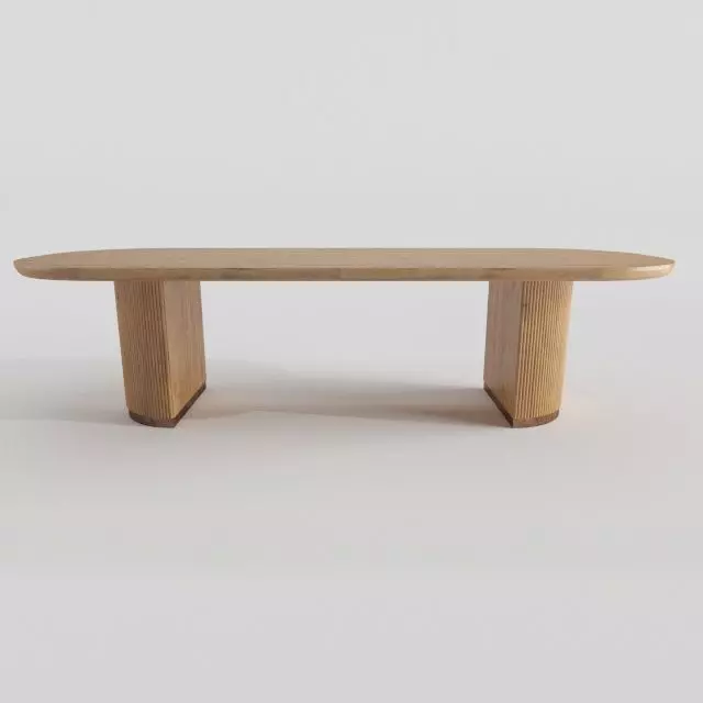 dinning table wooden  3D model_0