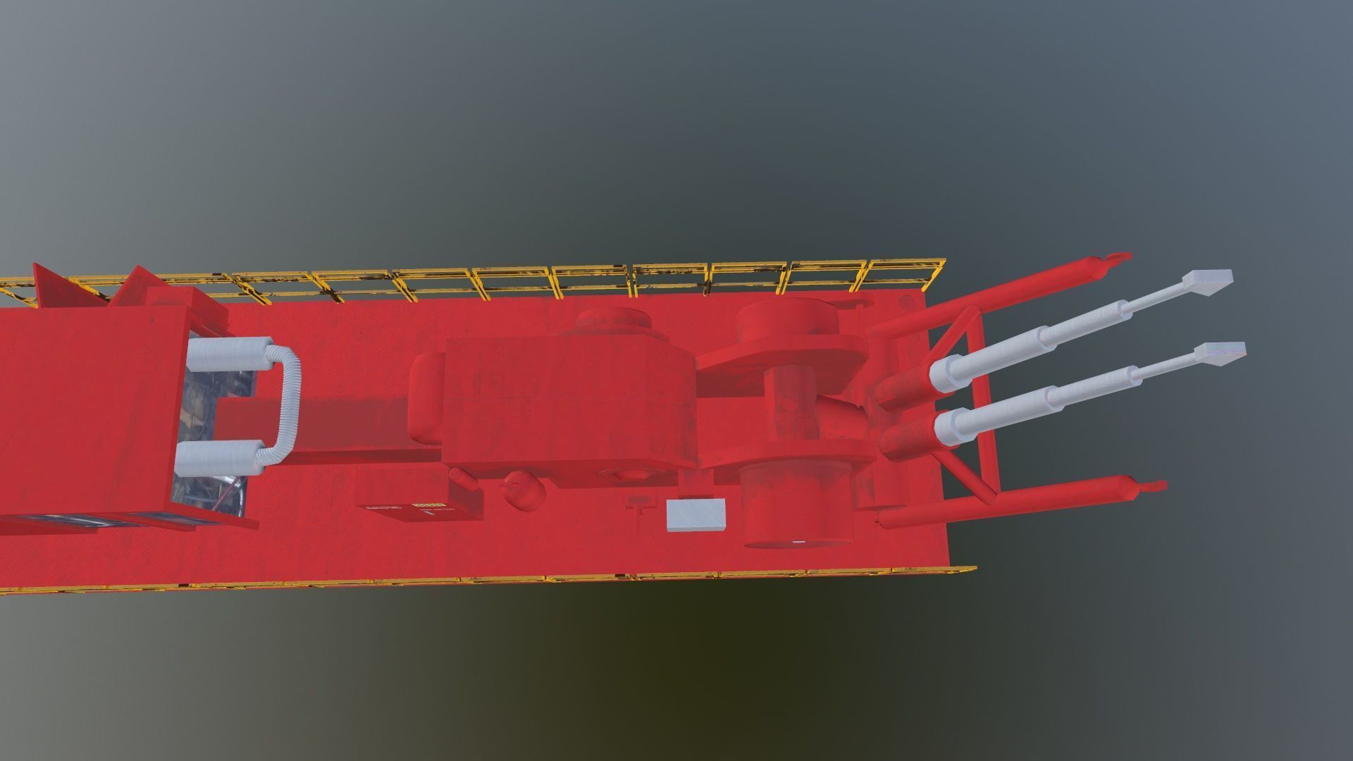 Velocity Ascendant Heavy Duty Black Fire Truck Low-poly 3D model_13