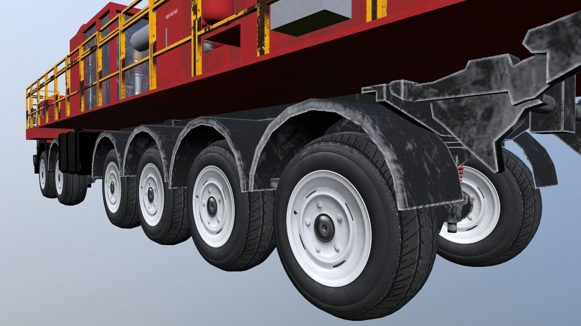 Velocity Ascendant Heavy Duty Black Fire Truck Low-poly 3D model_5