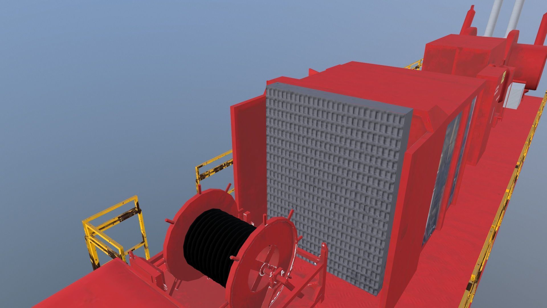 Velocity Ascendant Heavy Duty Black Fire Truck Low-poly 3D model_9