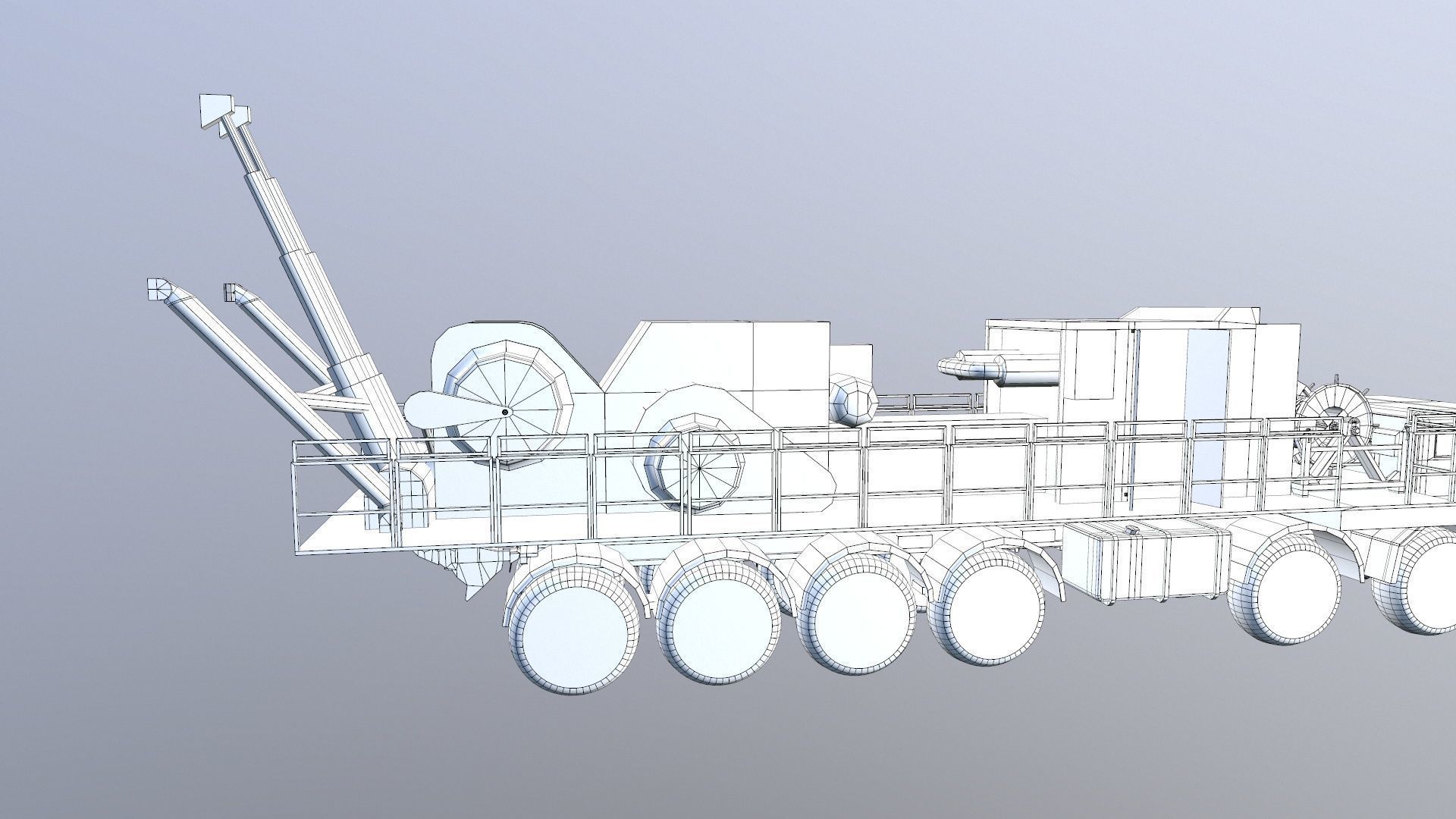 Velocity Ascendant Heavy Duty Black Fire Truck Low-poly 3D model_20