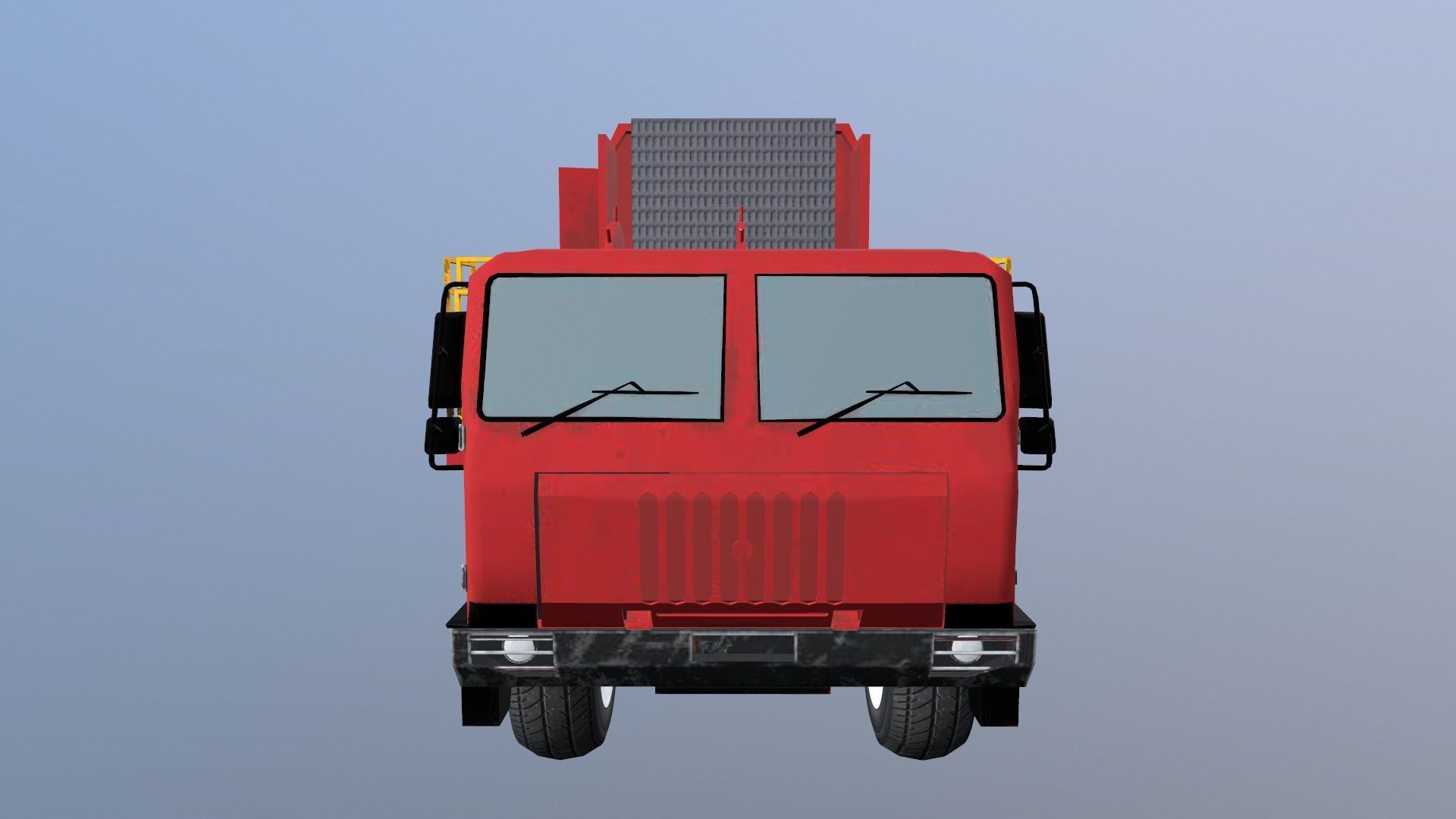 Velocity Ascendant Heavy Duty Black Fire Truck Low-poly 3D model_2