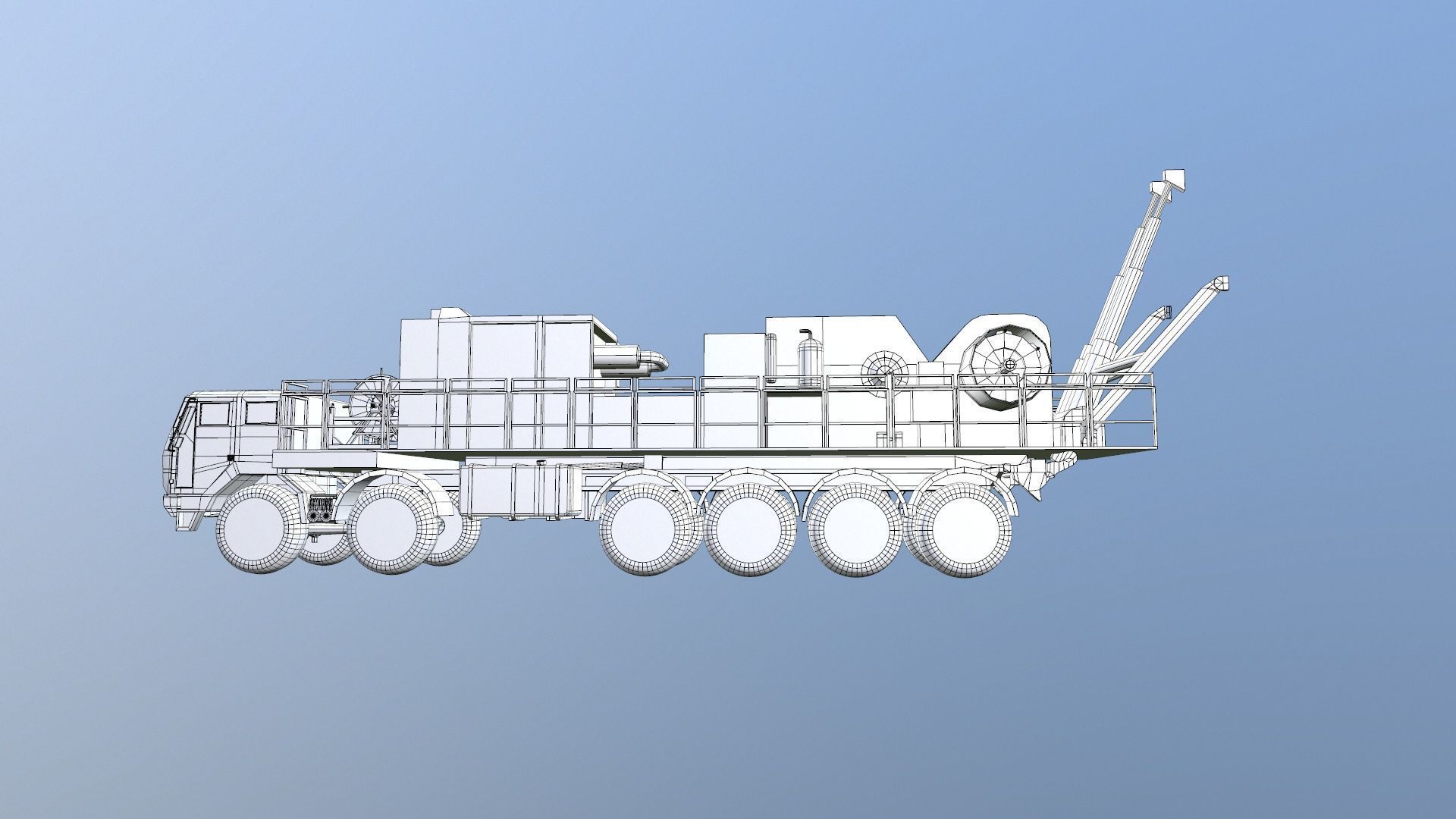 Velocity Ascendant Heavy Duty Black Fire Truck Low-poly 3D model_16