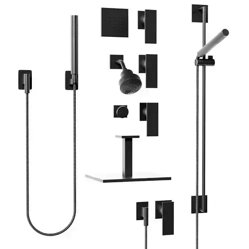 DORN bracht Shower equipment Low-poly 3D model