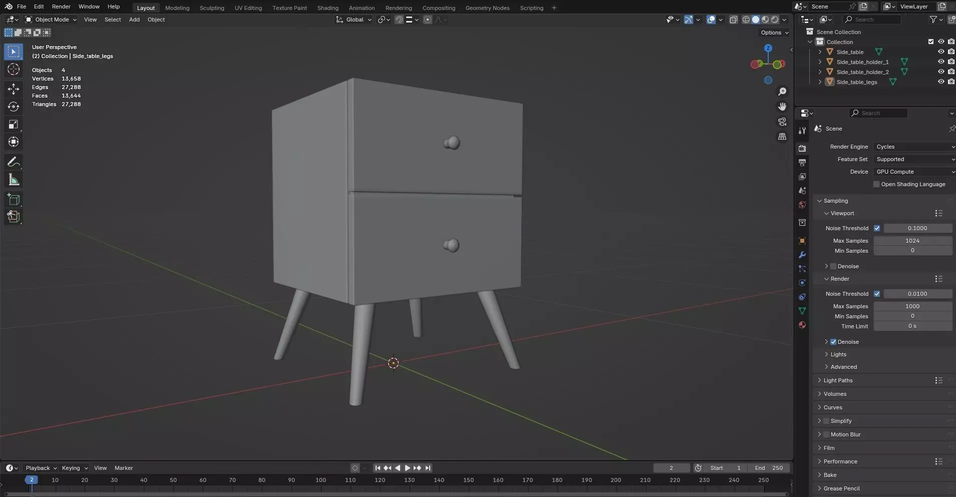 Side Table CG2 3D model_7