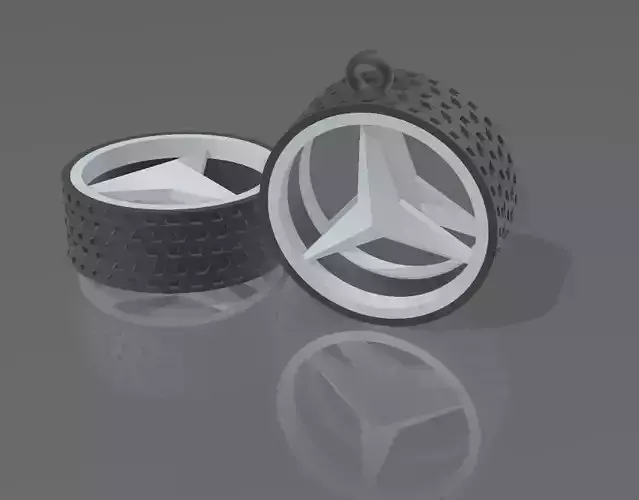 Mercedes Wheel Keychain