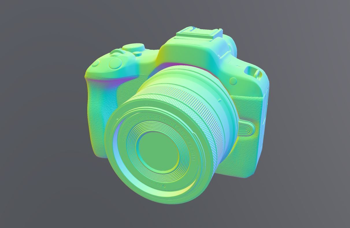 Canon EOS R50 APSC Low-poly 3D model_11