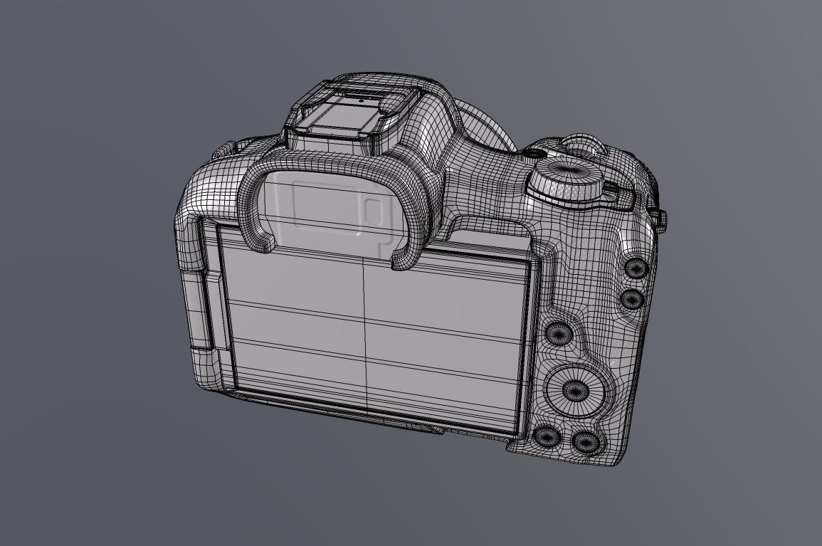 Canon EOS R50 APSC Low-poly 3D model_14