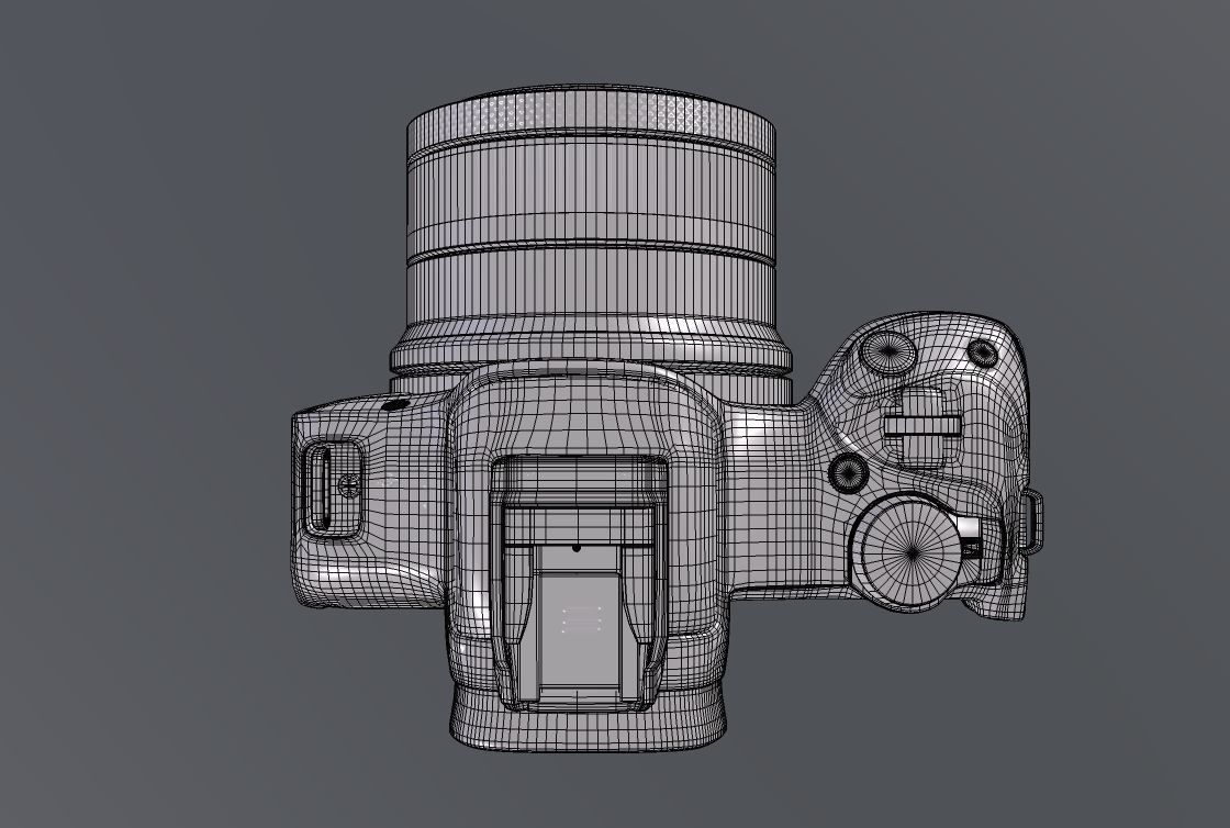 Canon EOS R50 APSC Low-poly 3D model_13