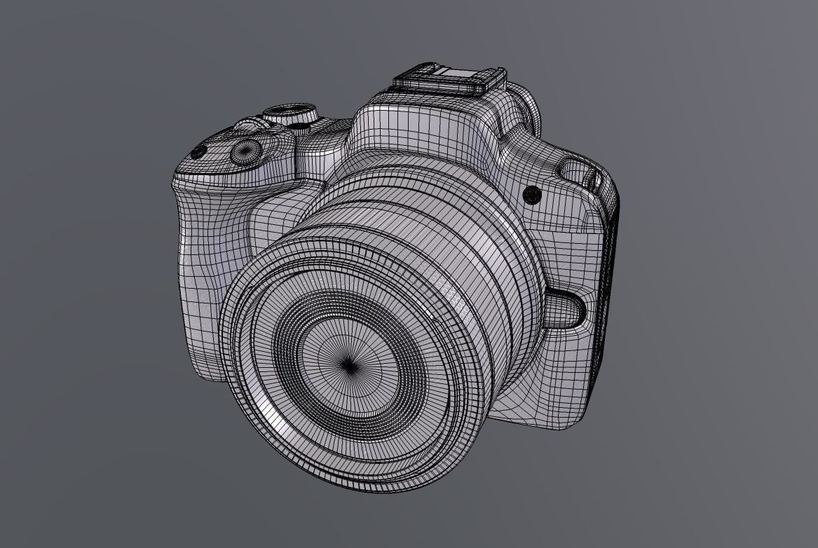 Canon EOS R50 APSC Low-poly 3D model_12