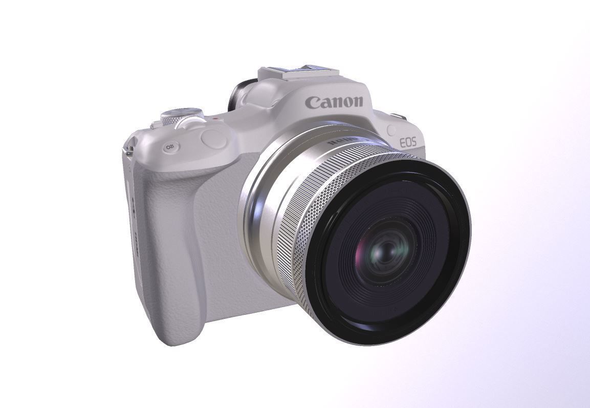 Canon EOS R50 APSC Low-poly 3D model_4