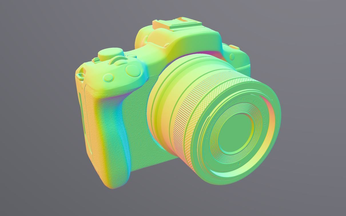 Canon EOS R50 APSC Low-poly 3D model_10