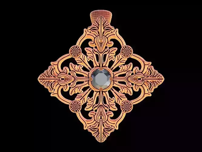 Ornate Diamond Pendant