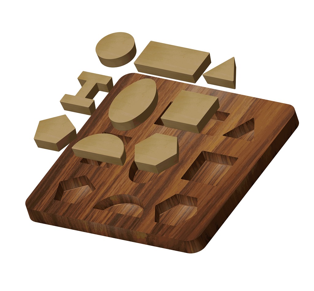 Wooden Puzzle Games Toy 3D print model_1