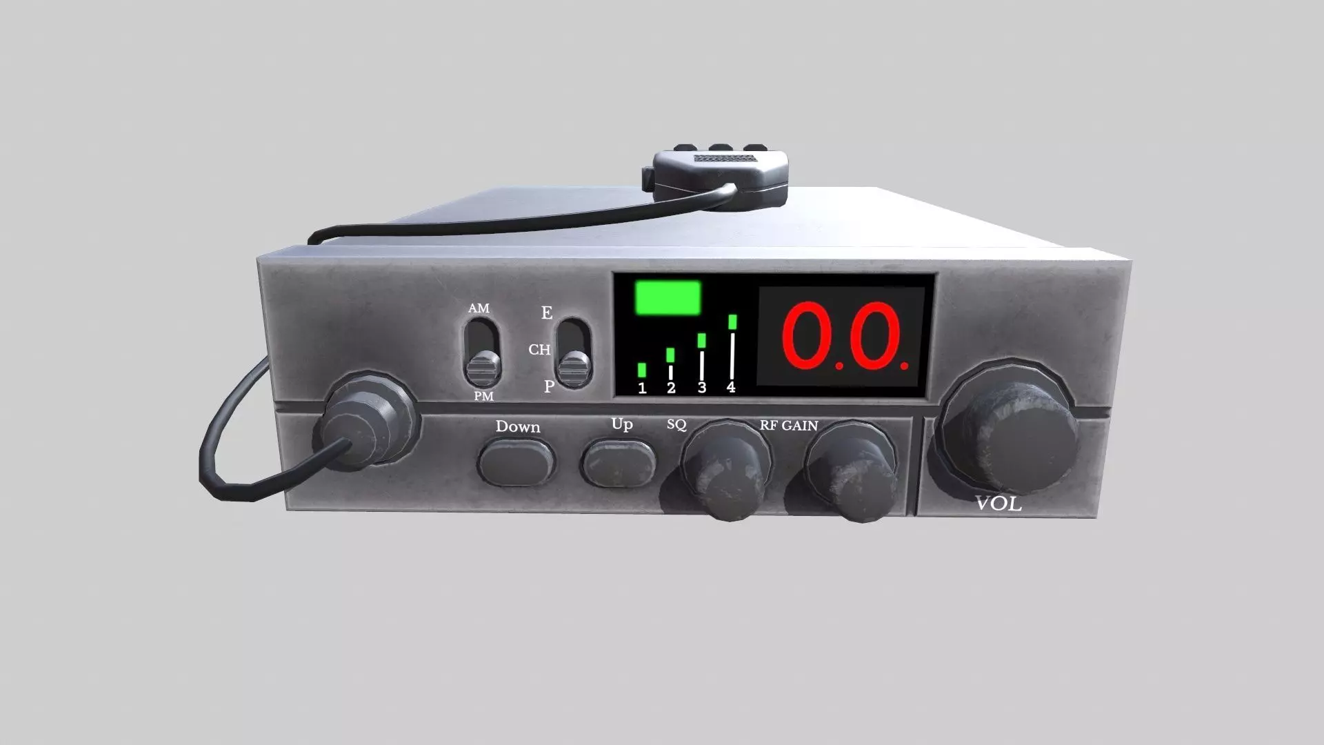 Radio Low-poly 3D model_0