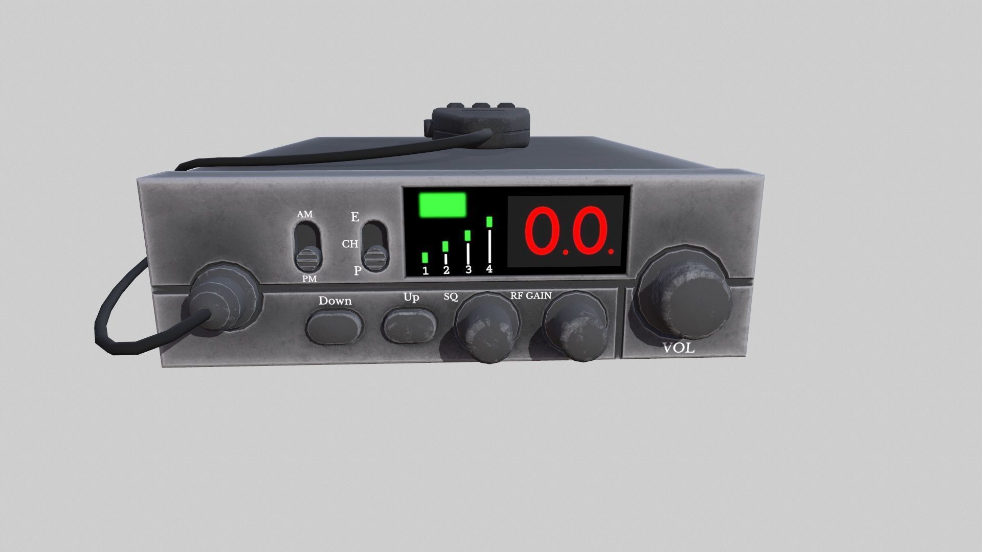 Radio Low-poly 3D model_5