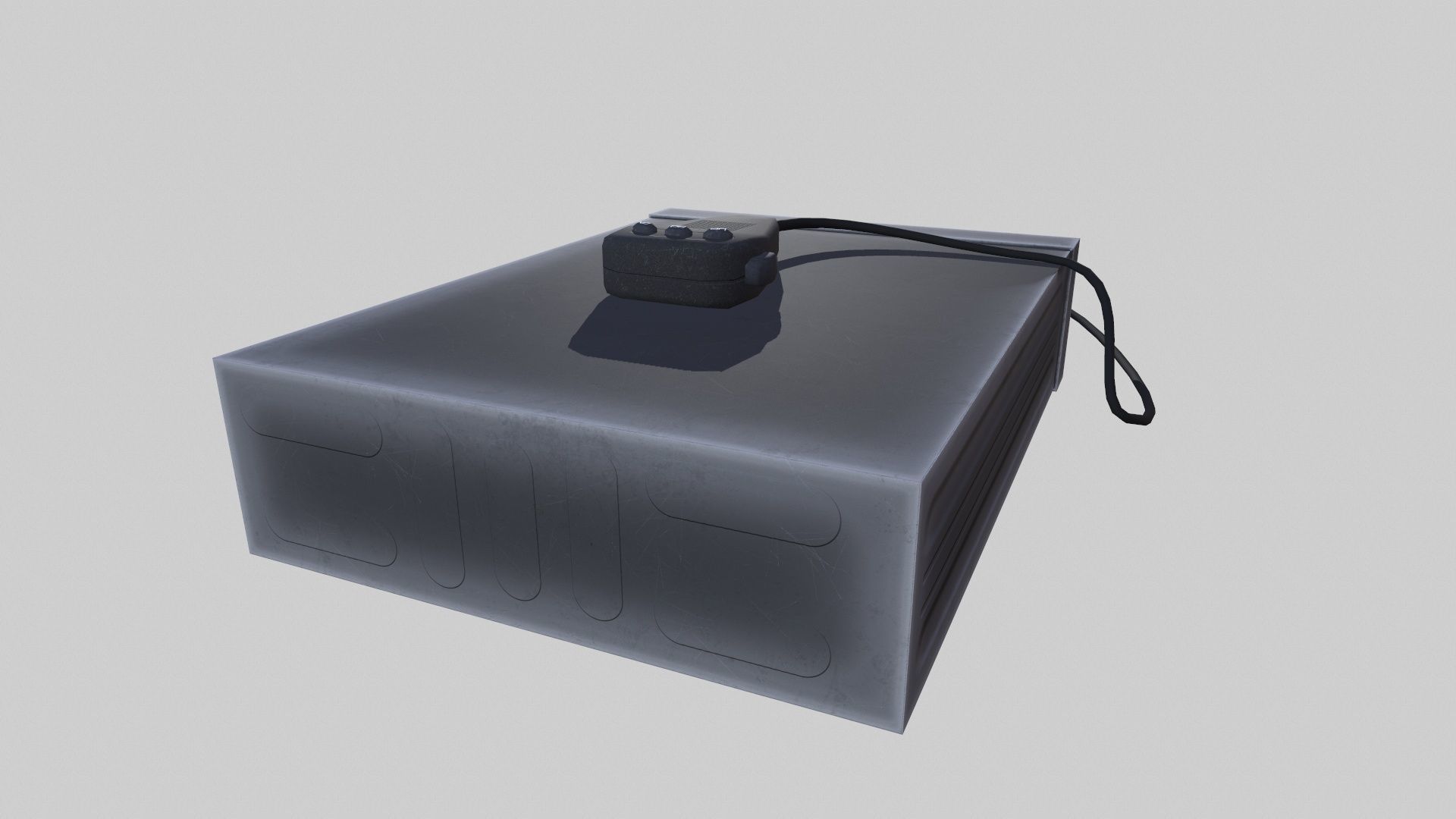 Radio Low-poly 3D model_4