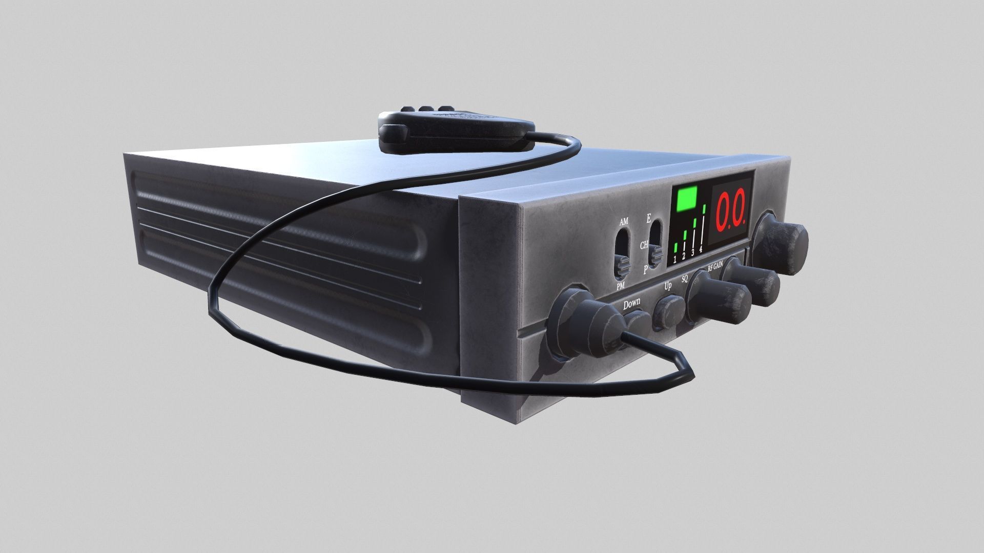 Radio Low-poly 3D model_3