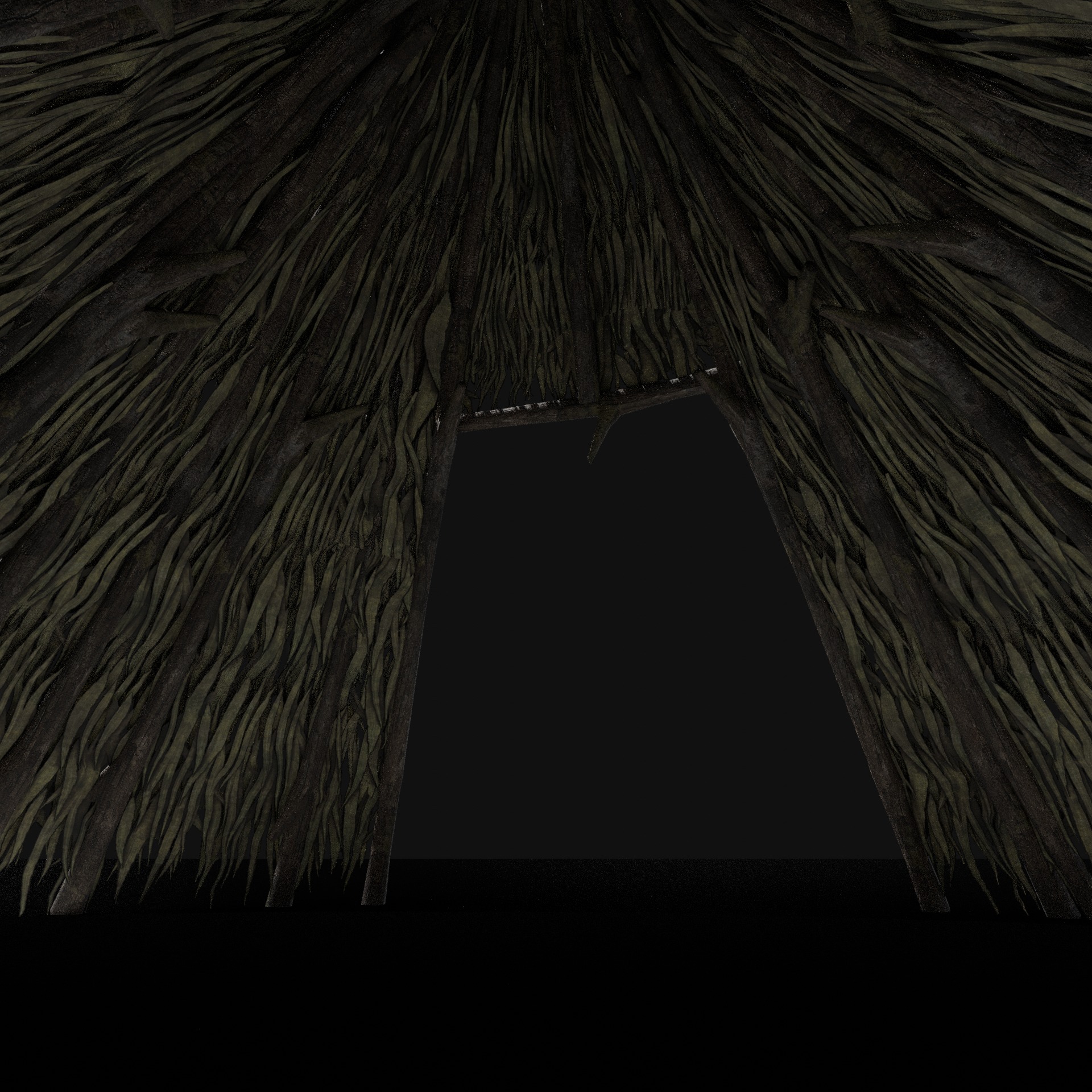 PRIMITIVE SHELTER HUTS COTTAGE HOUSE NATIVE PRIMAL COLLECTION Low-poly 3D model_12