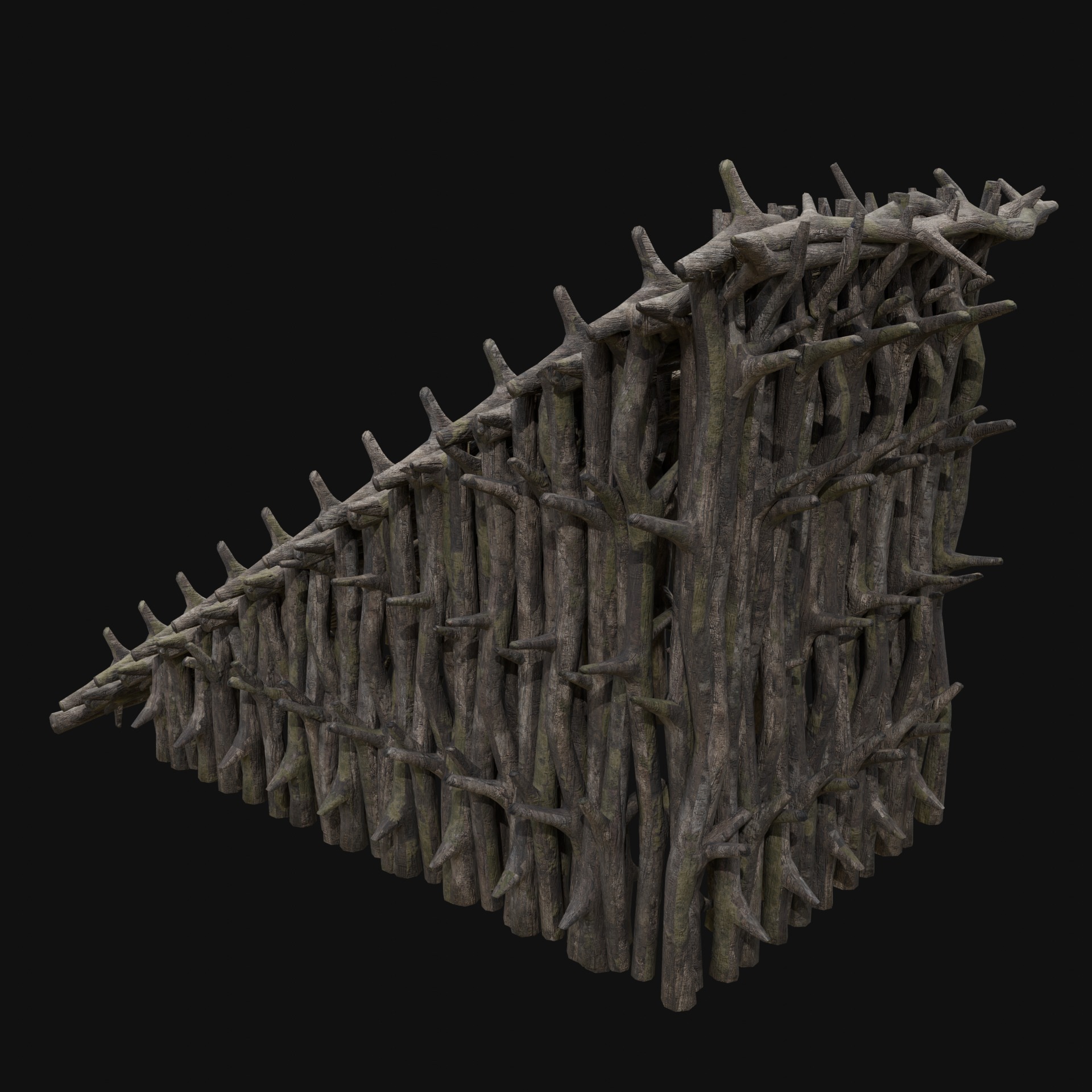 PRIMITIVE SHELTER HUTS COTTAGE HOUSE NATIVE PRIMAL COLLECTION Low-poly 3D model_27