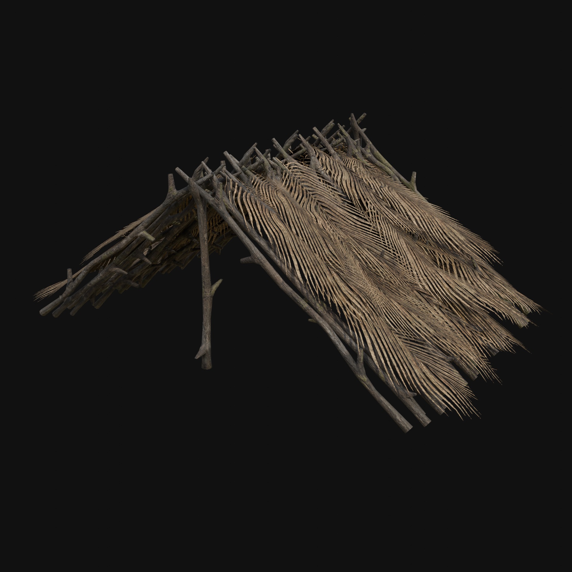 PRIMITIVE SHELTER HUTS COTTAGE HOUSE NATIVE PRIMAL COLLECTION Low-poly 3D model_2