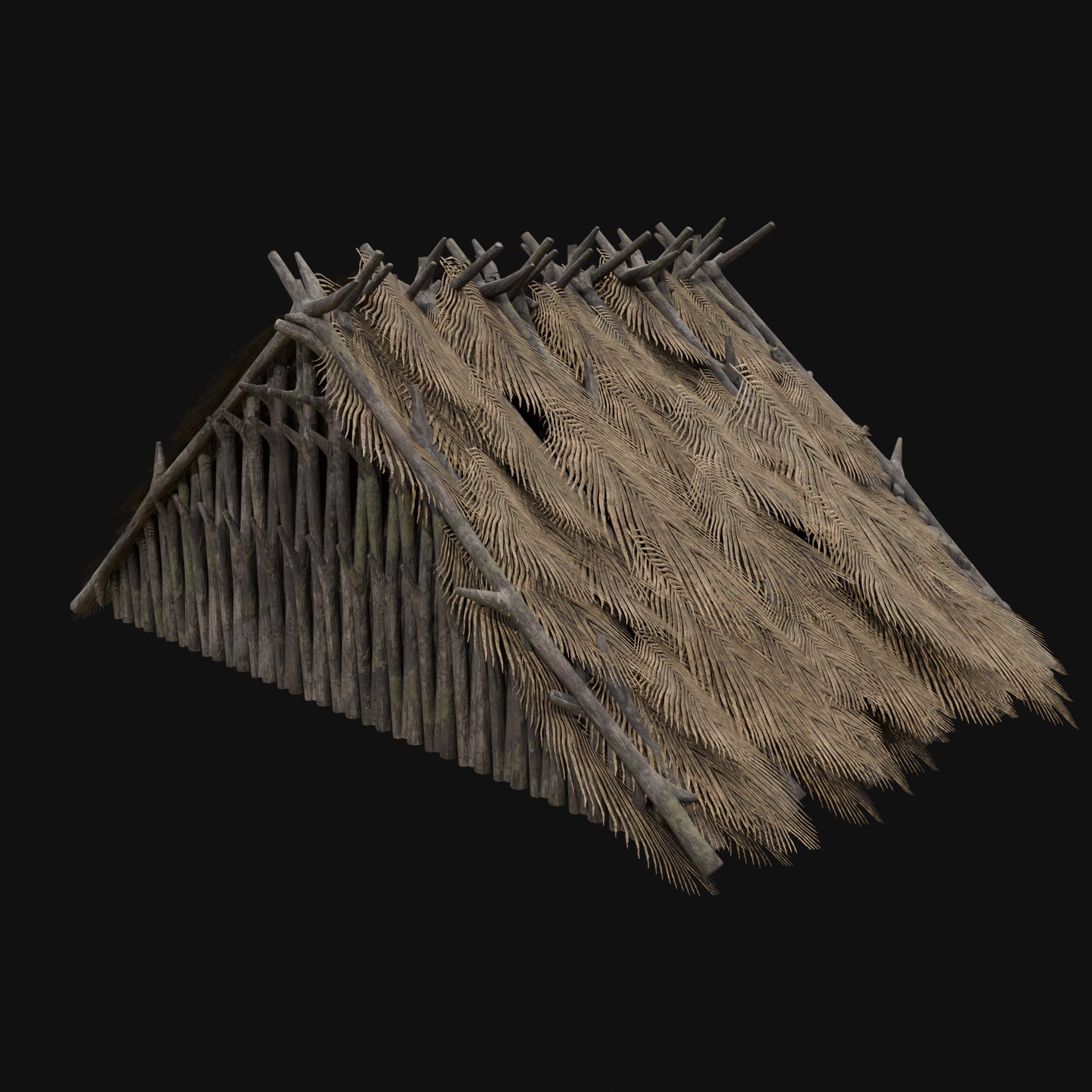 PRIMITIVE SHELTER HUTS COTTAGE HOUSE NATIVE PRIMAL COLLECTION Low-poly 3D model_24