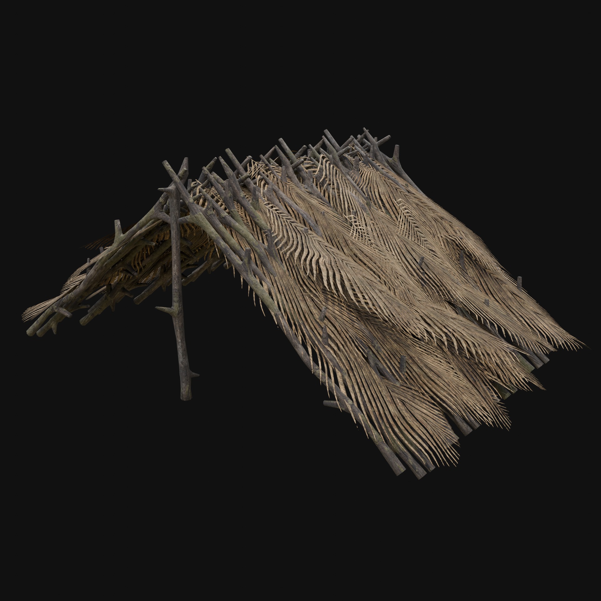 PRIMITIVE SHELTER HUTS COTTAGE HOUSE NATIVE PRIMAL COLLECTION Low-poly 3D model_21