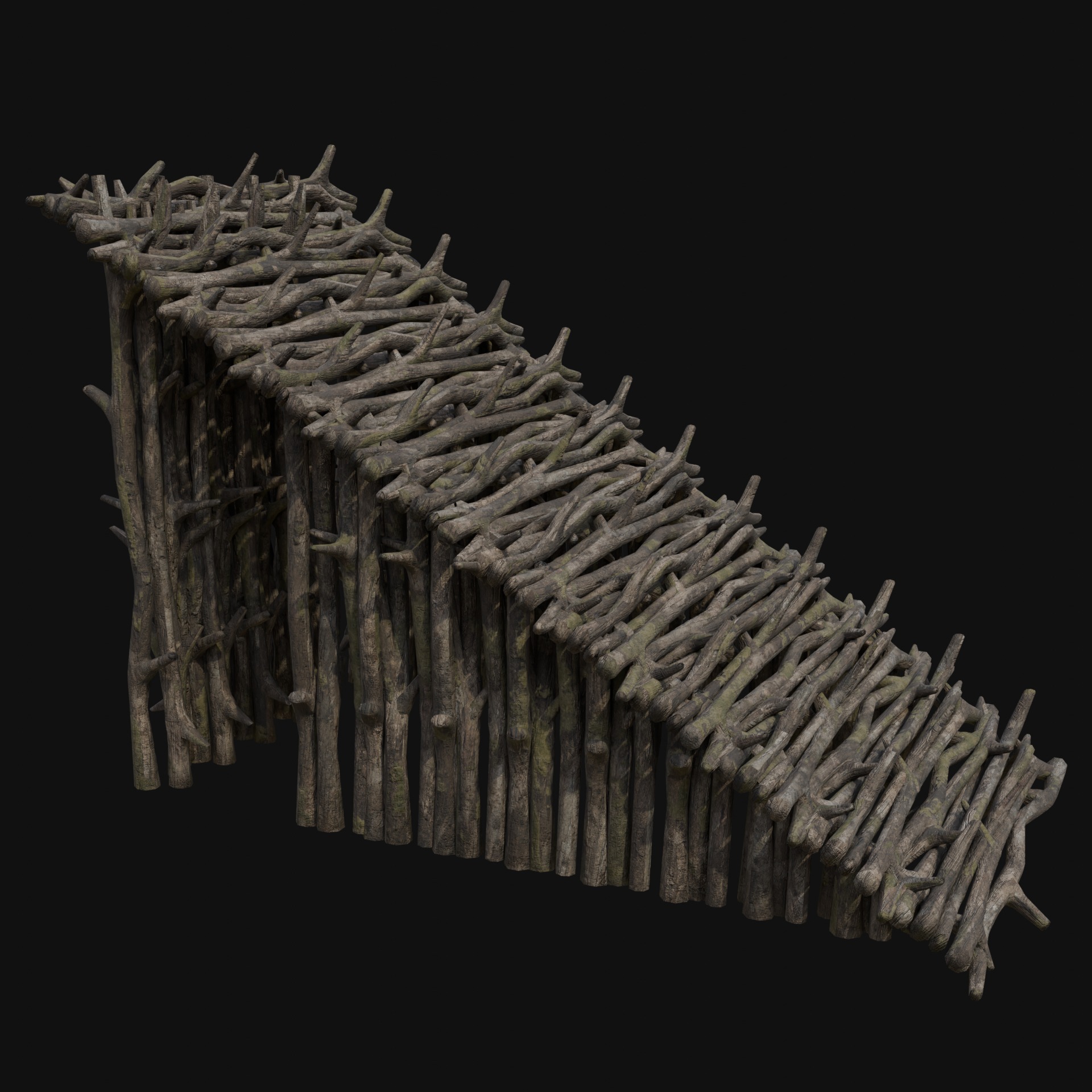 PRIMITIVE SHELTER HUTS COTTAGE HOUSE NATIVE PRIMAL COLLECTION Low-poly 3D model_9