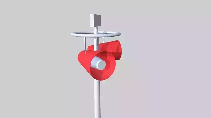 Siren Alarm Low-poly 3D model