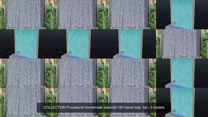 COLLECTION Prucedural Homemade waterfall 150 frame loop  hip 