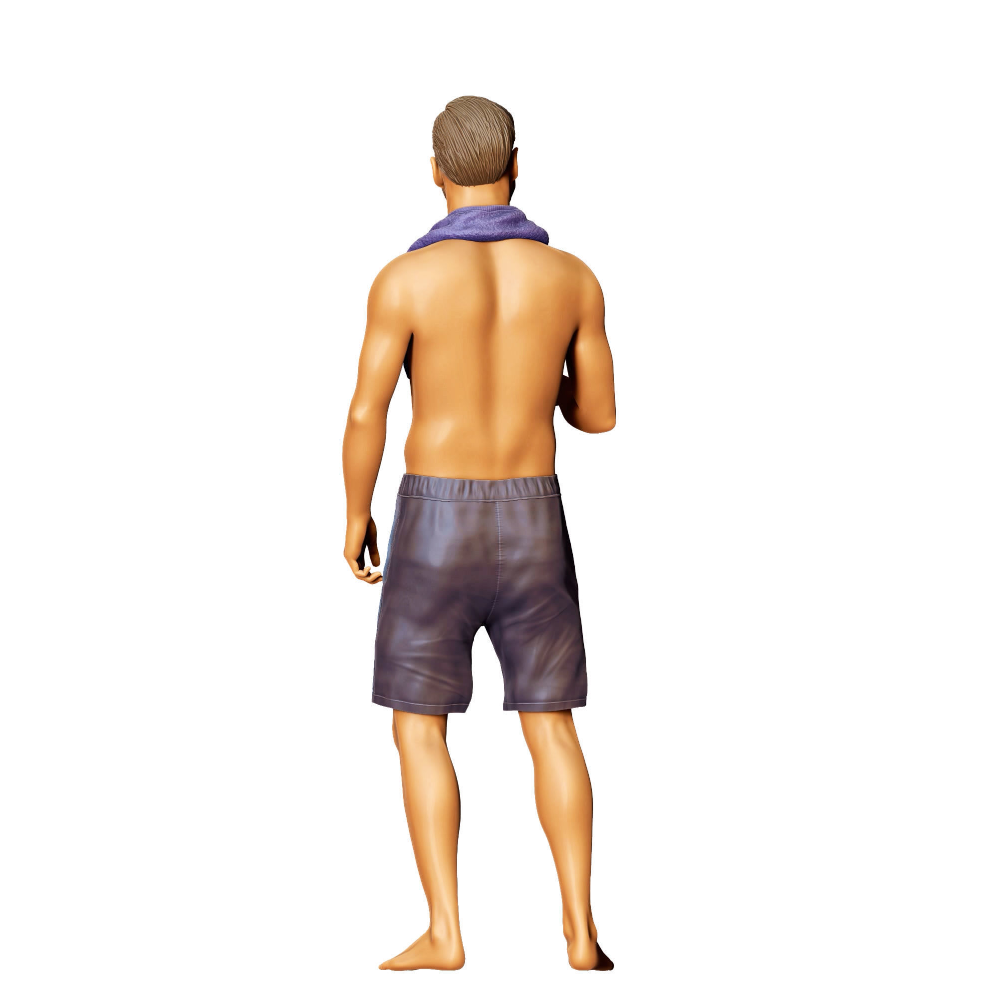 N1 Pool Party man drinking beer 3D print model_13