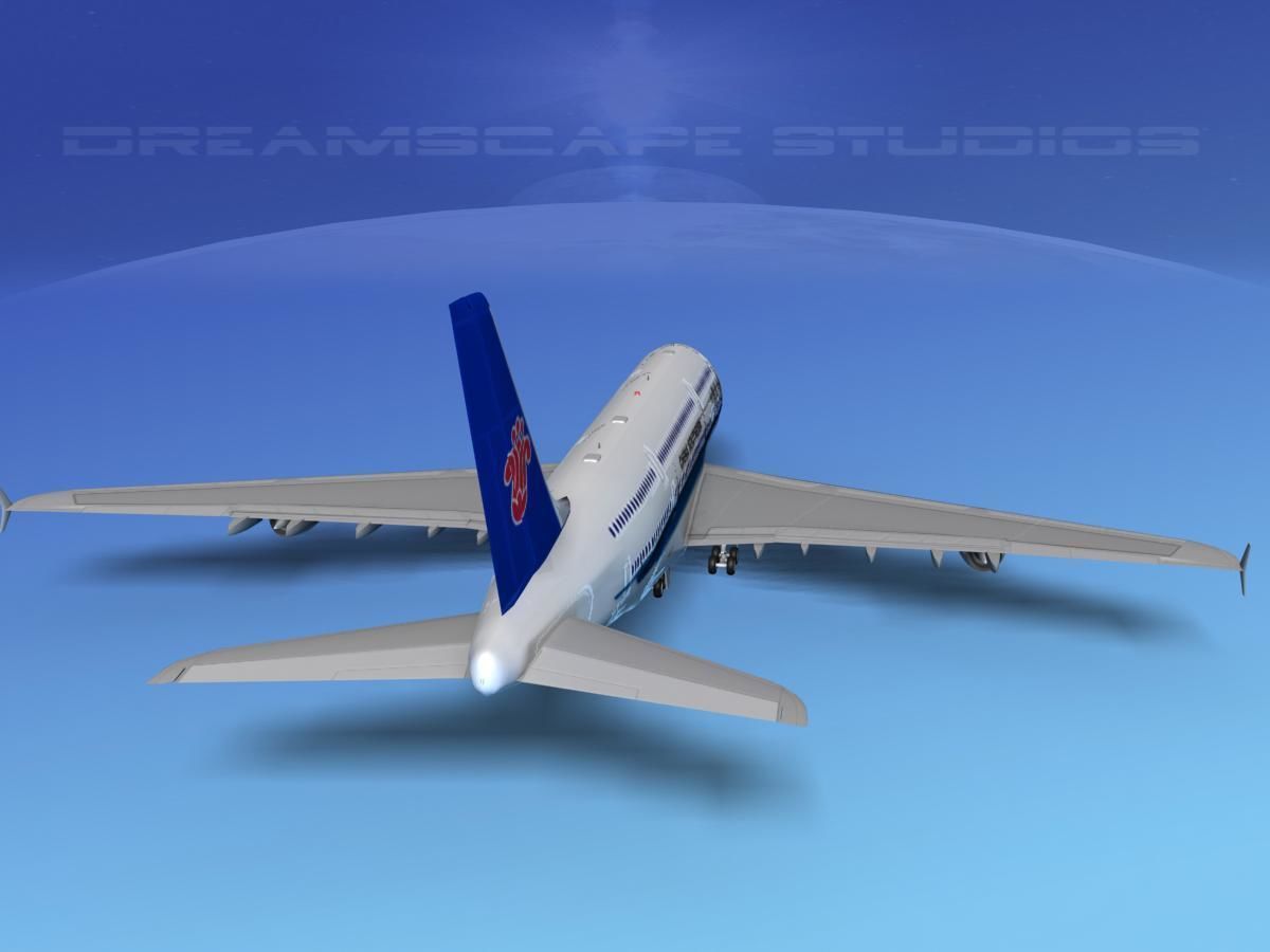 Airbus A380-800 China Southern  3D model_6
