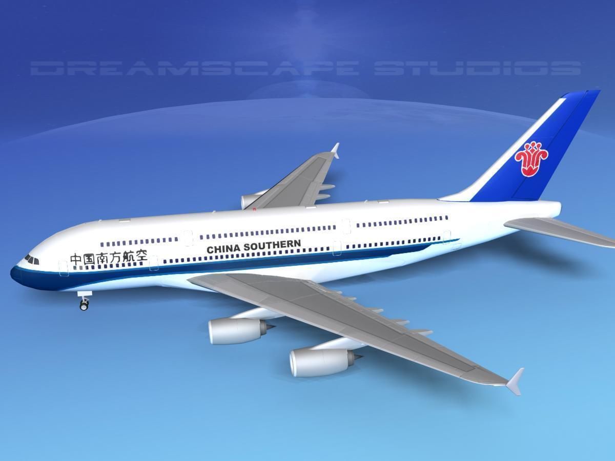 Airbus A380-800 China Southern  3D model_9
