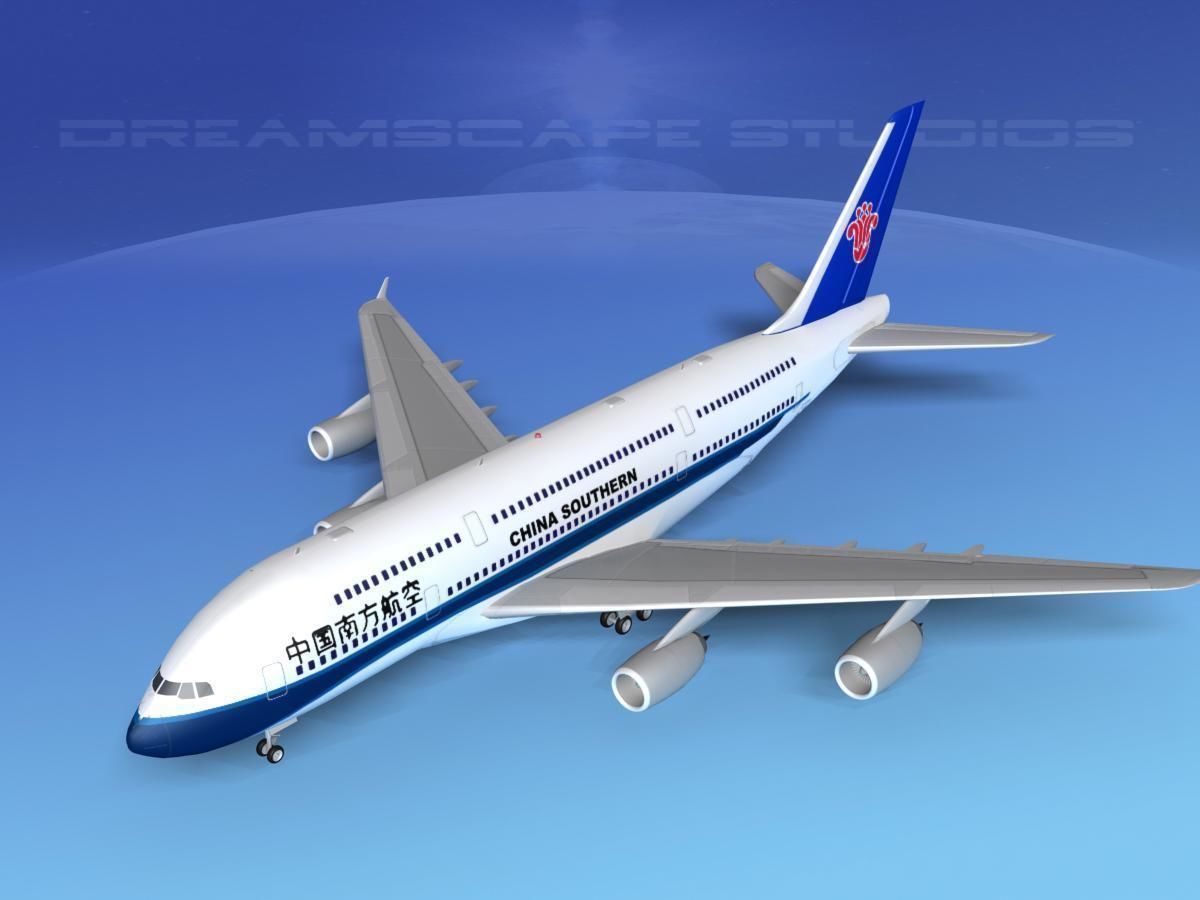 Airbus A380-800 China Southern  3D model_10