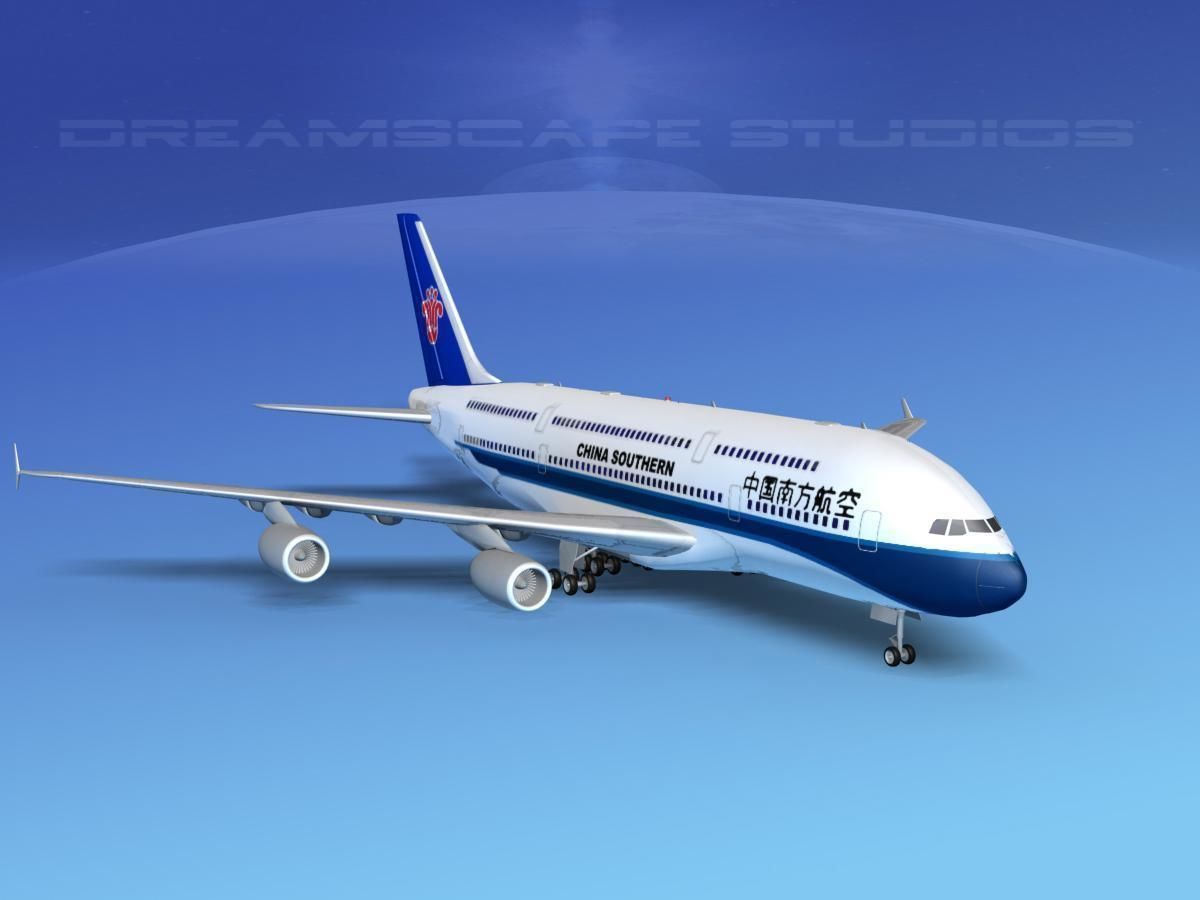 Airbus A380-800 China Southern  3D model_2