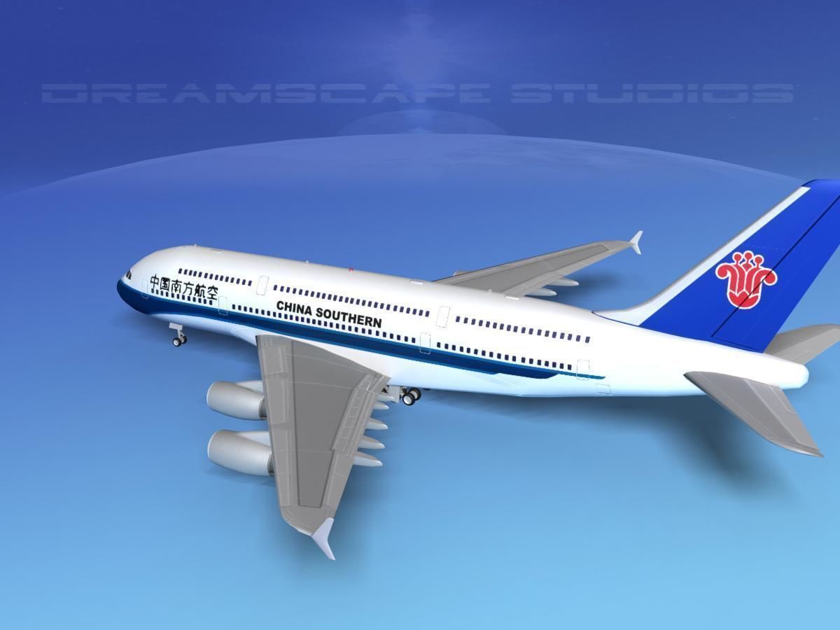 Airbus A380-800 China Southern  3D model_8