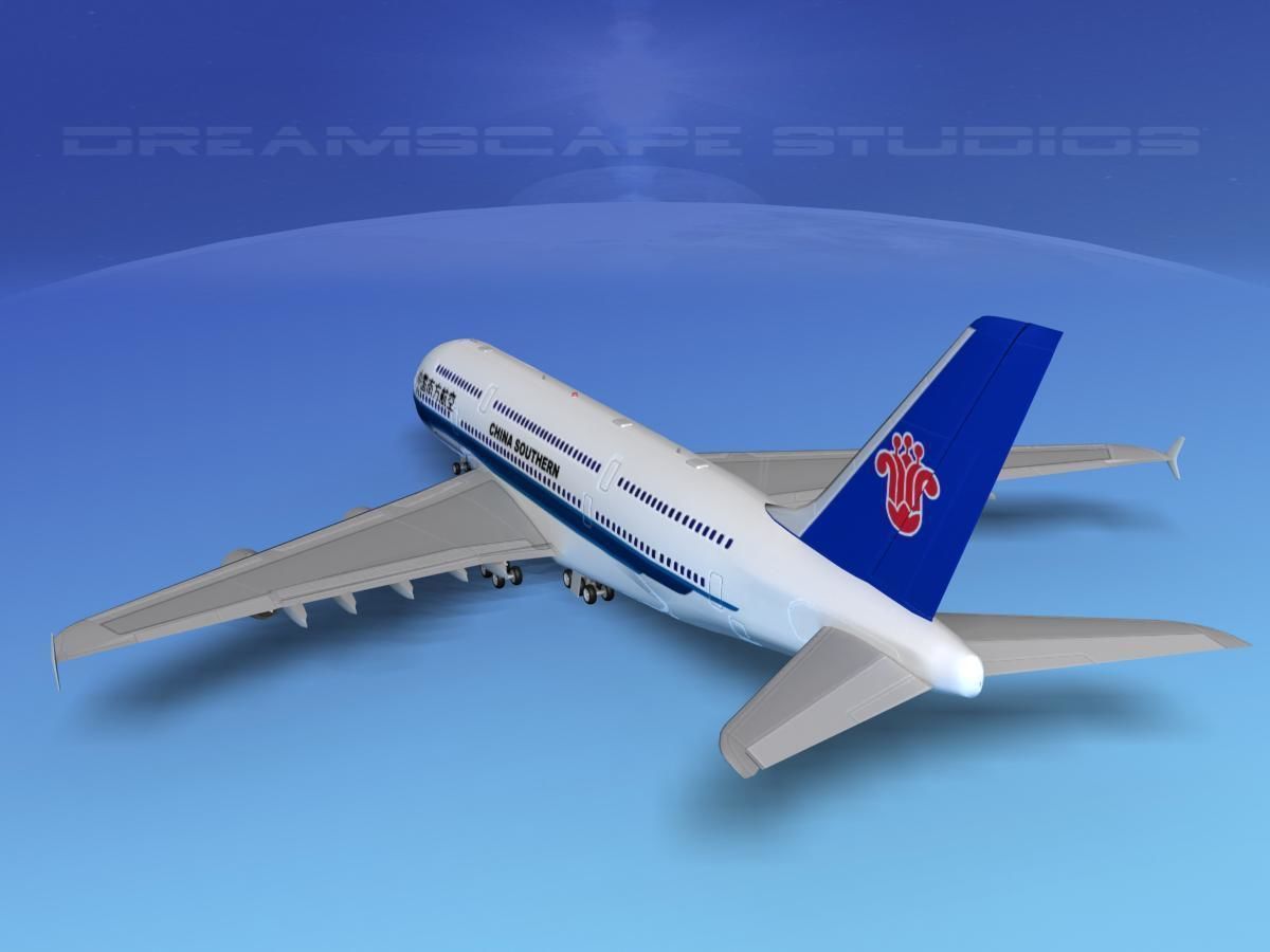 Airbus A380-800 China Southern  3D model_7