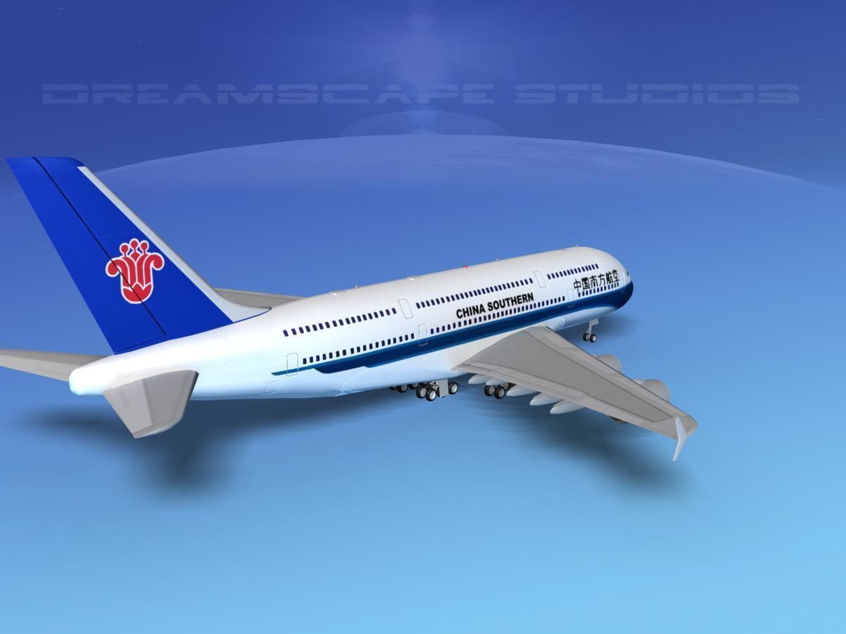 Airbus A380-800 China Southern  3D model_5