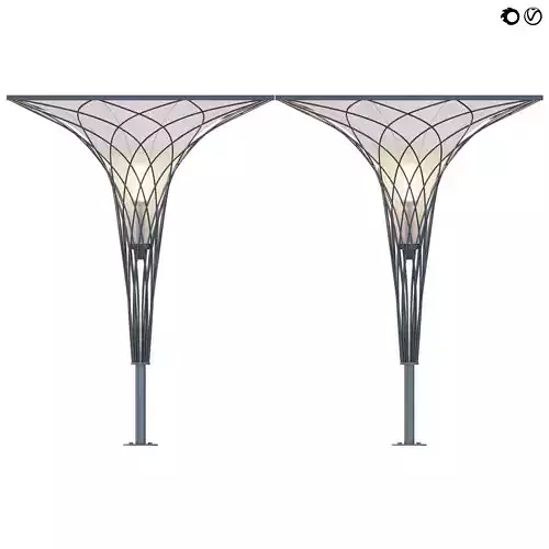 Aerarium 6 pergola with backlight 3D model