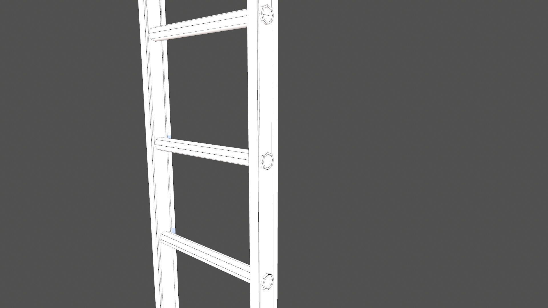 Stair Low-poly 3D model_8