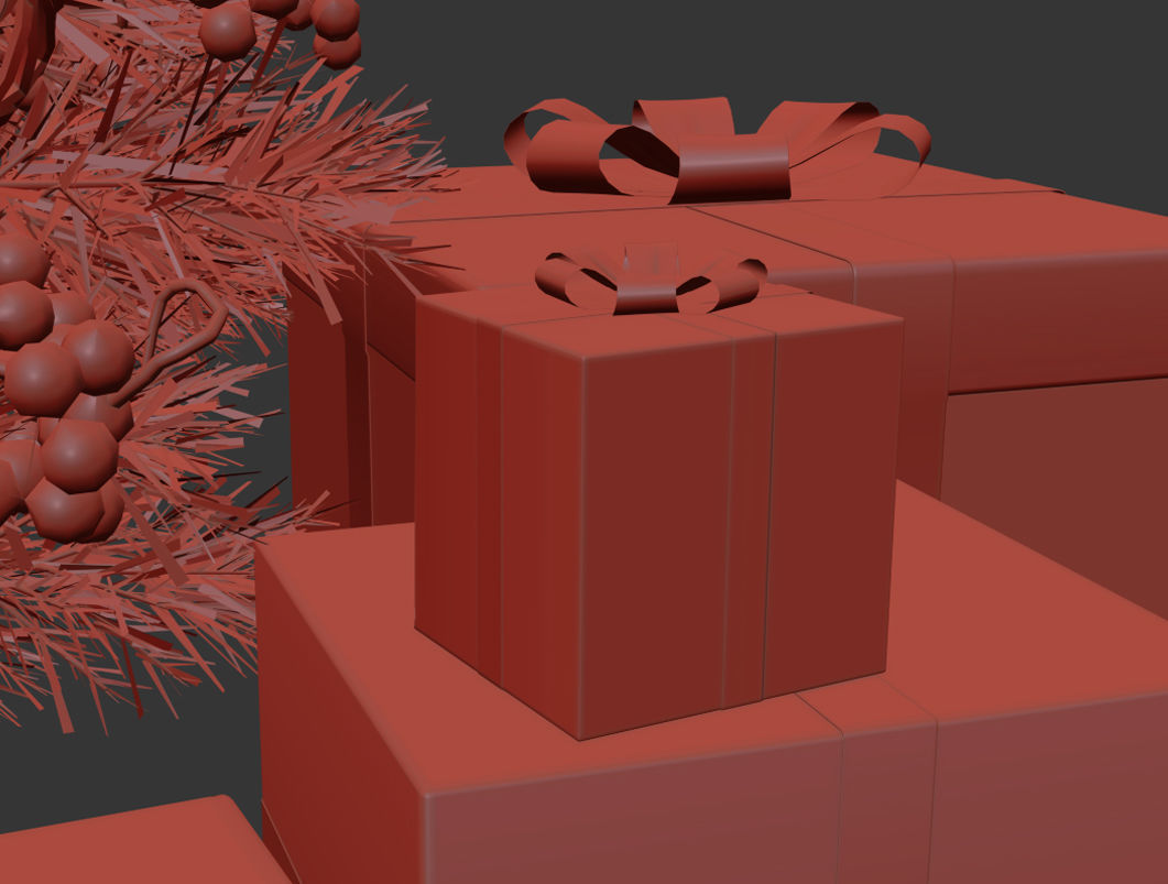 Christmas Tree shuba Low-poly 3D model_12
