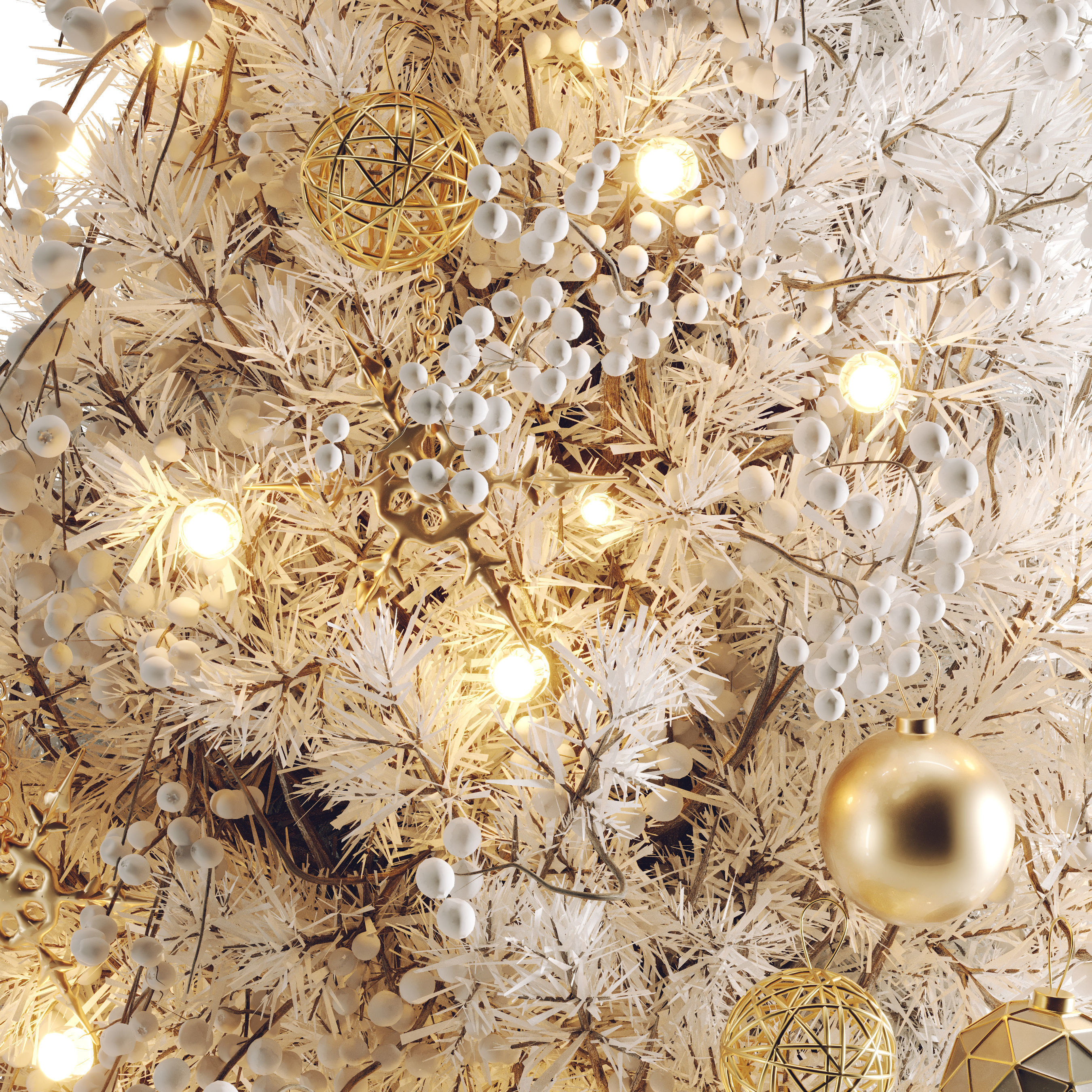 Christmas Tree shuba Low-poly 3D model_2