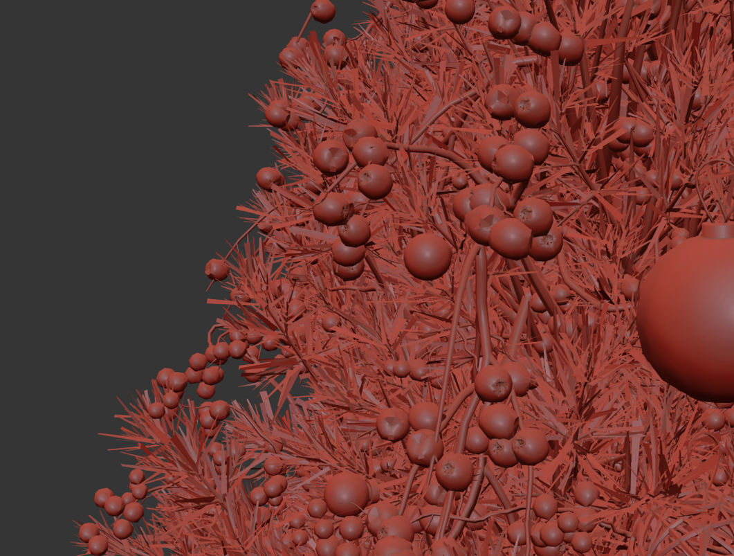 Christmas Tree shuba Low-poly 3D model_11