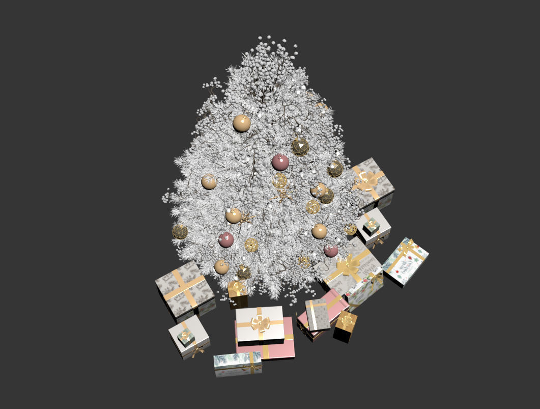 Christmas Tree shuba Low-poly 3D model_5
