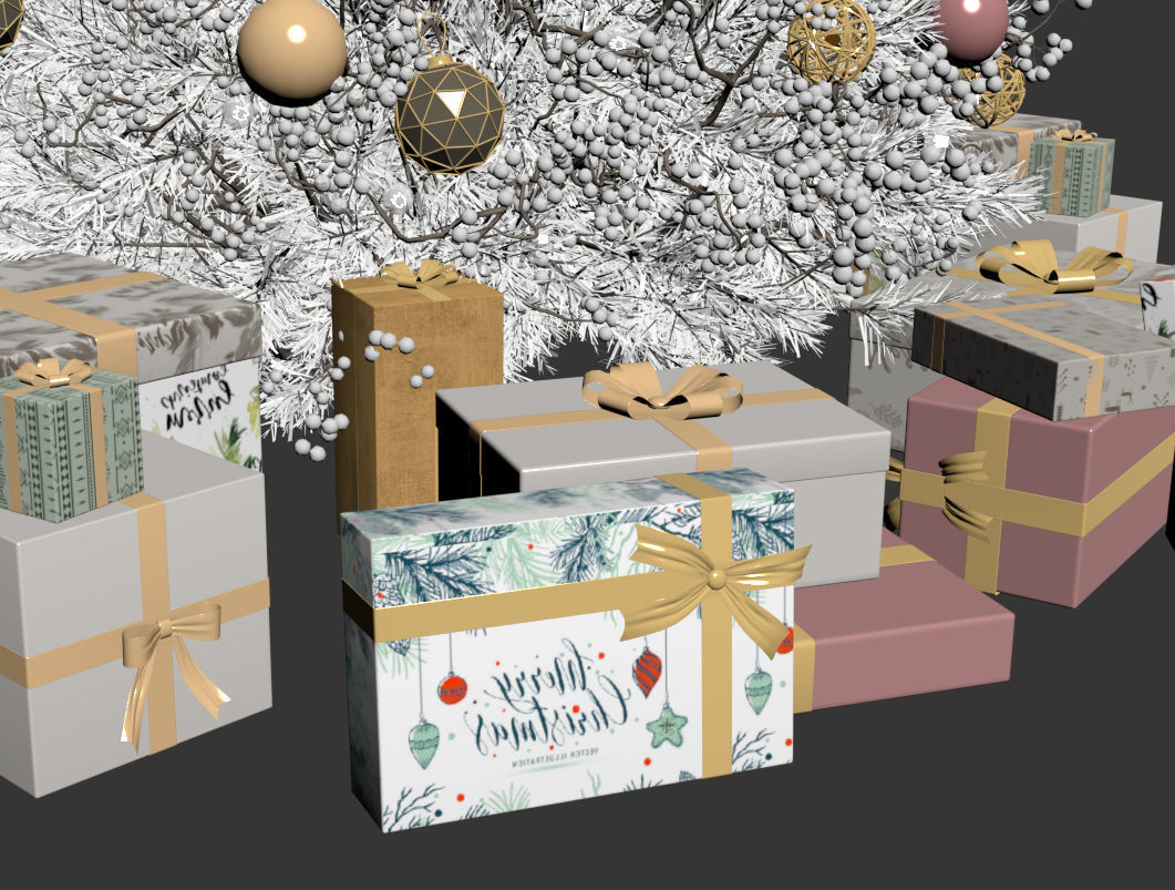 Christmas Tree shuba Low-poly 3D model_6